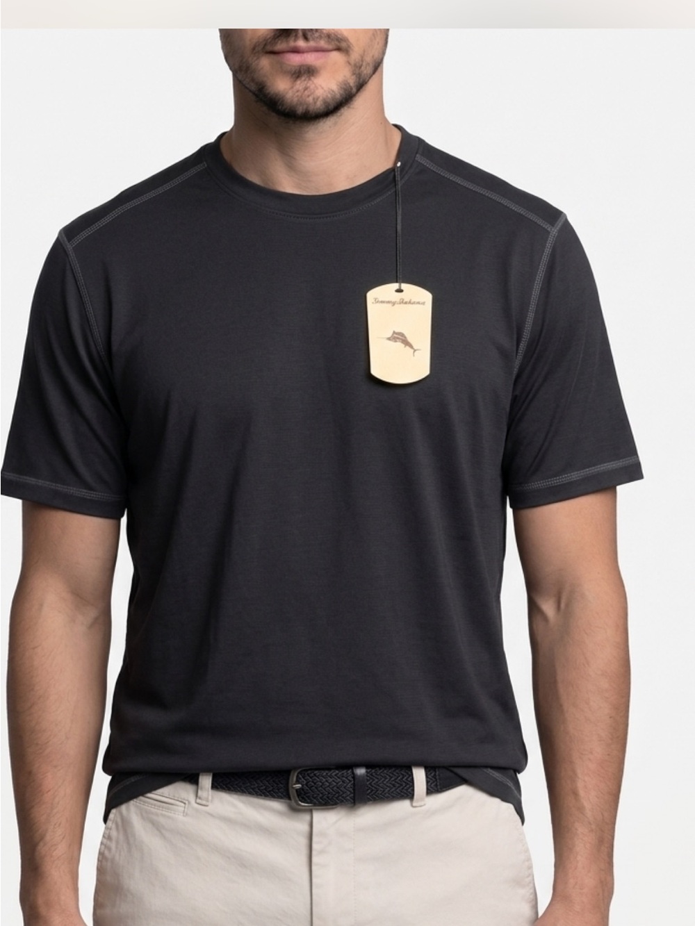 Tommy Bahama Black Short Sleeve Crewneck Tee